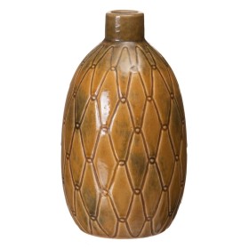 Buy Vase Ceramic 17 x 17 x 30 cm Mustard