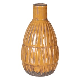 Vaso 14 x 14 x 25,5 cm Cerâmica Mostarda de BigBuy Home, Jarrões - Ref: S8801204, Preço: 14,54 €, Desconto: %