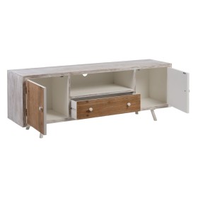 Meubles de télévision COUNTRY 150 x 35 x 53,5 cm Naturel Blanc Bois d'épicéa Bois MDF de BigBuy Home, Tables et supports de t...