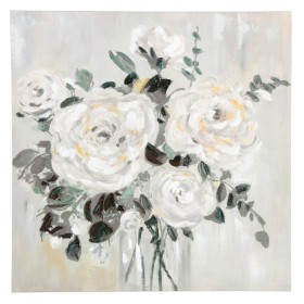 Painting 80 x 2,8 x 80 cm Canvas Flowers BigBuy Home - 1