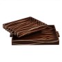 Tray 45 x 33 x 4,5 cm Golden Brown DMF (2 Units) by BigBuy Home, Plates and dishes - Ref: S8801287, Price: 25,99 €, Discount: %