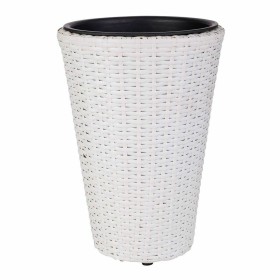 Cache-pot Alexandra House Living Blanc Fer Rotin Plastique 28 x 40 x 28 cm de Alexandra House Living, Cache-pots - Réf : D163...