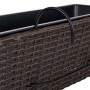 Plant pot for Railings Alexandra House Living Brown Iron Rattan Plastic 20 x 19 x 61 cm | Tienda24 - Global Online Shop Tienda24.eu