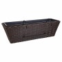 Plant pot for Railings Alexandra House Living Brown Iron Rattan Plastic 20 x 19 x 61 cm | Tienda24 - Global Online Shop Tienda24.eu