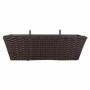 Plant pot for Railings Alexandra House Living Brown Iron Rattan Plastic 20 x 19 x 61 cm | Tienda24 - Global Online Shop Tienda24.eu