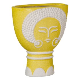 Cache-pot 19 x 9 x 22 cm Céramique Jaune de BigBuy Garden, Cache-pots - Réf : S8801393, Prix : 19,18 €, Remise : %