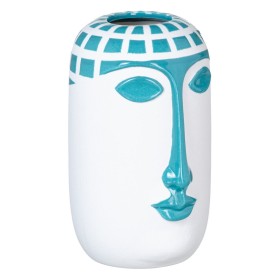 Buy Vase 13 x 12 x 20 cm Ceramic Blue White