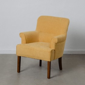 Armchair 77 x 64 x 88 cm Synthetic Fabric Wood Mustard by BigBuy Home, Chairs - Ref: S8801653, Price: 178,33 €, Discount: %