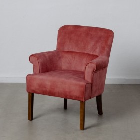 Fauteuil 77 x 64 x 88 cm Tissu Synthétique Bois Rouge foncé de BigBuy Home, Chaises - Réf : S8801677, Prix : 178,33 €, Remise...