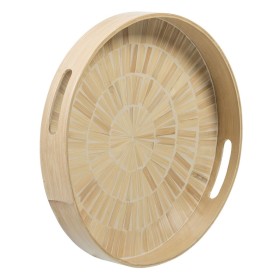 Snack tray Beige Bamboo 35 x 35 x 5 cm MDF Wood by BigBuy Home, Plates and dishes - Ref: S8801713, Price: 10,96 €, Discount: %