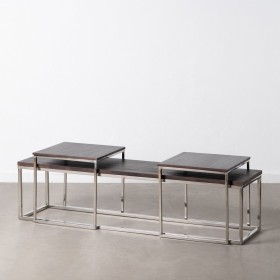 Centre Table 152 x 38,5 x 38,5 cm Metal Wood 3 Units by BigBuy Home, Tables - Ref: S8801718, Price: 313,68 €, Discount: %