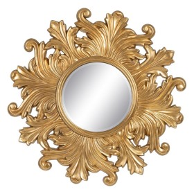 Wall mirror DKD Home Decor Green Golden Wood Mirror Fringe 50 x 0,5 x 50 cm (2 Units) | Tienda24 - Global Online Shop Tienda24.eu