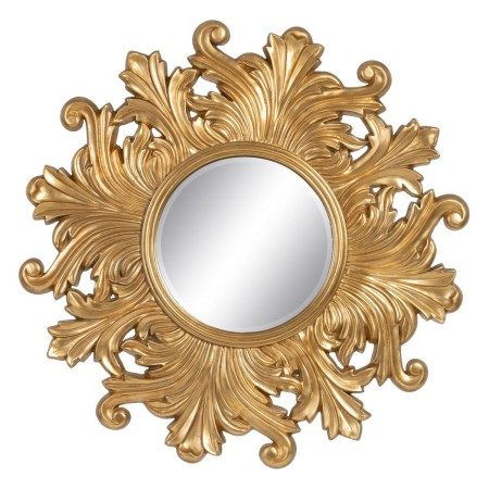 Wall mirror 114 x 4,5 x 114 cm Crystal Golden Wood | Tienda24 - Global Online Shop Tienda24.eu