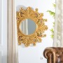 Wall mirror 114 x 4,5 x 114 cm Crystal Golden Wood | Tienda24 - Global Online Shop Tienda24.eu