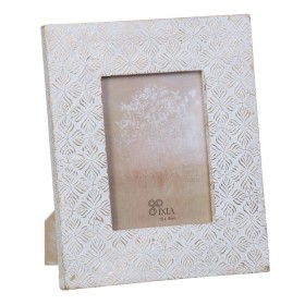 Cadre Photos 23 x 1,5 x 28 cm Blanc Bois de manguier de BigBuy Home, Cadres muraux et de table - Réf : S8802071, Prix : 14,98...