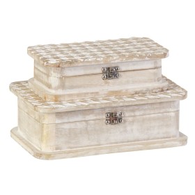 Boîte Décorative 28 x 18 x 9,5 cm Bois de manguier (2 Unités) de BigBuy Home, Boîtes - Réf : S8802101, Prix : 23,95 €, Remise...