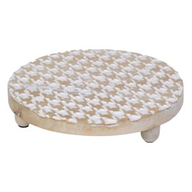 Macetero Blanco Madera de mango 22,5 x 22,5 x 6 cm de BigBuy Home, Maceteros - Ref: S8802102, Precio: 12,64 €, Descuento: %