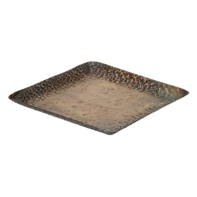 Snack tray 29 x 29 x 2,5 cm Aluminium Bronze by BigBuy Home, Plates and dishes - Ref: S8802179, Price: 13,93 €, Discount: %