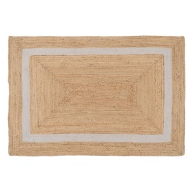 Tapis Naturel Blanc Jute 230 x 160 cm de BigBuy Home, Tapis - Réf : S8802314, Prix : 91,42 €, Remise : %