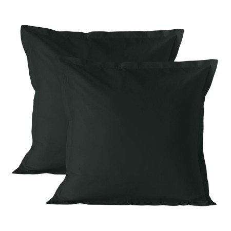 Pillowcase HappyFriday BASIC Black 60 x 60 cm (2 Units) | Tienda24 Tienda24.eu