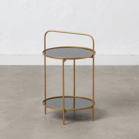 Side table 31 x 31 x 48 cm Crystal Golden Metal by BigBuy Home, Tables - Ref: S8802461, Price: 23,23 €, Discount: %