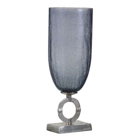 Comprar Jarrón 17 x 17 x 47 cm Cristal Gris Metal