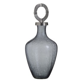 Achète Vase Verre Gris Métal Argent 23 x 23 x 47