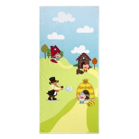 Bath towel HappyFriday Moshi Moshi Hola Multicolour 70 x 150 cm | Tienda24 Tienda24.eu