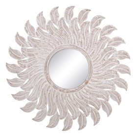 Wall mirror DKD Home Decor Crystal Grey wicker Cottage (63 x 5 x 63 cm) | Tienda24 - Global Online Shop Tienda24.eu