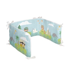 Protector de Cuna HappyFriday Moshi Moshi Happy sloth Multicolor 210 x 40 cm | Tienda24 Tienda24.eu