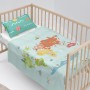 Jeu de draps HappyFriday Happynois World Map Multicouleur Lit de bébé 2 Pièces | Tienda24 Tienda24.eu