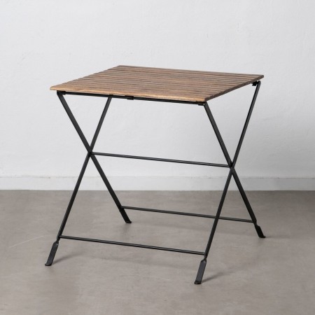 Side table 70 x 70 x 76 cm Natural Black Wood Iron | Tienda24 - Global Online Shop Tienda24.eu