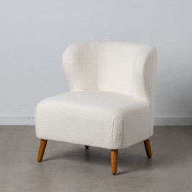 Fauteuil 72 x 78 x 82 cm Bois d'hévéa Blanc de BigBuy Home, Chaises - Réf : S8802935, Prix : 246,91 €, Remise : %