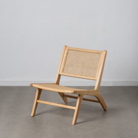 Armchair Natural Wood Rattan 60,5 x 73,5 x 72,5 cm by BigBuy Home, Chairs - Ref: S8802956, Price: 247,18 €, Discount: %