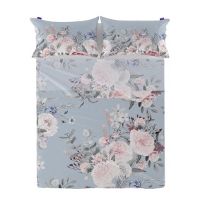 Funda de almohada Happy Home MIX COLORS Gris Cama de 105 144 Hilos | Tienda24 Tienda24.eu