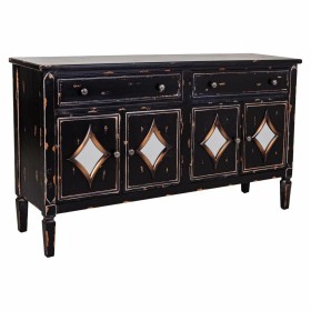 Credenza Alexandra House Living Nero Metallo Vetro Legno di abete 38 x 80 x 140 cm di Alexandra House Living, Credenze e buff...