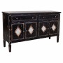 Buffet Alexandra House Living Noir Métal verre Bois d'épicéa 38 x 80 x 140 cm | Tienda24 - Global Online Shop Tienda24.eu