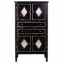 Cupboard Alexandra House Living Black Glass Fir wood 100 % Metal MDF Wood 38 x 142 x 80 cm by Alexandra House Living, Bedroom...