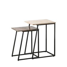 Table d'appoint 45 x 35 x 63,5 cm Marron Crème Marbre Fer (2 Unités) de BigBuy Home, Tables - Réf : S8803136, Prix : 263,38 €...