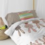 Juego de funda nórdica HappyFriday Moshi Moshi Rabbit Family Multicolor Cama de 80/90 2 Piezas | Tienda24 Tienda24.eu