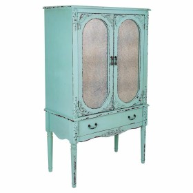 Armoire Alexandra House Living Bleu verre Bois d'épicéa Bois MDF 42 x 140 x 80 cm de Alexandra House Living, Penderies - Réf ...