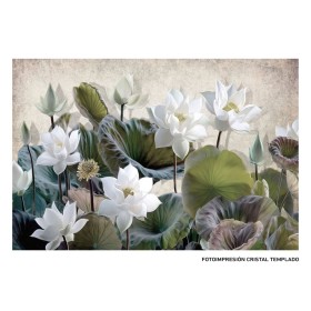 Canvas Waterlily 120 x 4 x 80 cm by BigBuy Home, Prints on Canvas - Ref: S8803244, Price: 109,38 €, Discount: %