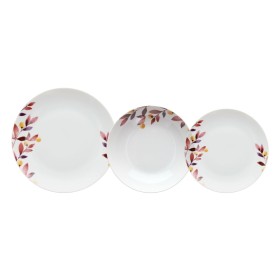 Louça 18 Peças Folhas Porcelana 1 cm de BigBuy Home, Louças combinadas - Ref: S8803261, Preço: 66,51 €, Desconto: %