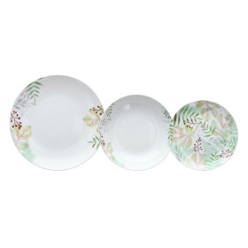 Louça 18 Peças Folhas Porcelana 1 cm de BigBuy Home, Louças combinadas - Ref: S8803262, Preço: 83,28 €, Desconto: %