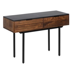 Console ABNER Marron Noir Métal Fer Bois de manguier 110 x 40 x 76 cm de BigBuy Home, Tables - Réf : S8803300, Prix : 370,38 ...