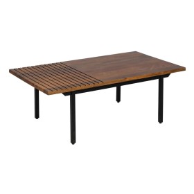 Centre Table Black Natural Iron MDF Wood 65 x 65 x 37,5 cm | Tienda24 - Global Online Shop Tienda24.eu