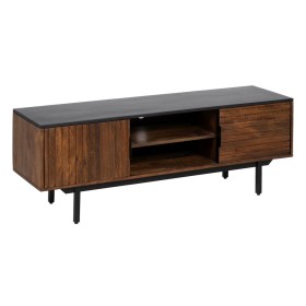 Meubles de télévision ABNER Marron Noir Fer Bois de manguier 140 x 40 x 50 cm de BigBuy Home, Tables et supports de télévisio...