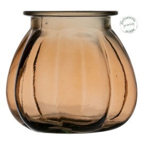 Vase Caramel recycled glass 18 x 18 x 16 cm by BigBuy Home, Vases - Ref: S8803376, Price: 16,92 €, Discount: %