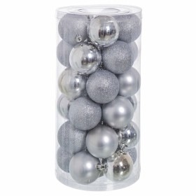 Boules de Noël Argenté Plastique Paillettes 6 x 6 x 6 cm (30 Unités) de BigBuy Christmas, Noël - Réf : S8803442, Prix : 10,26...