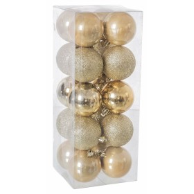 Bolas de Natal Dourado Plástico 6 x 6 x 6 cm (20 Peças) (20 Unidades) de BigBuy Christmas, Natal - Ref: S8803466, Preço: 7,03...